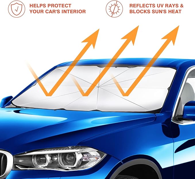 Premium Car Windshield Sun Shade | UV Heat Blocker for All Cars