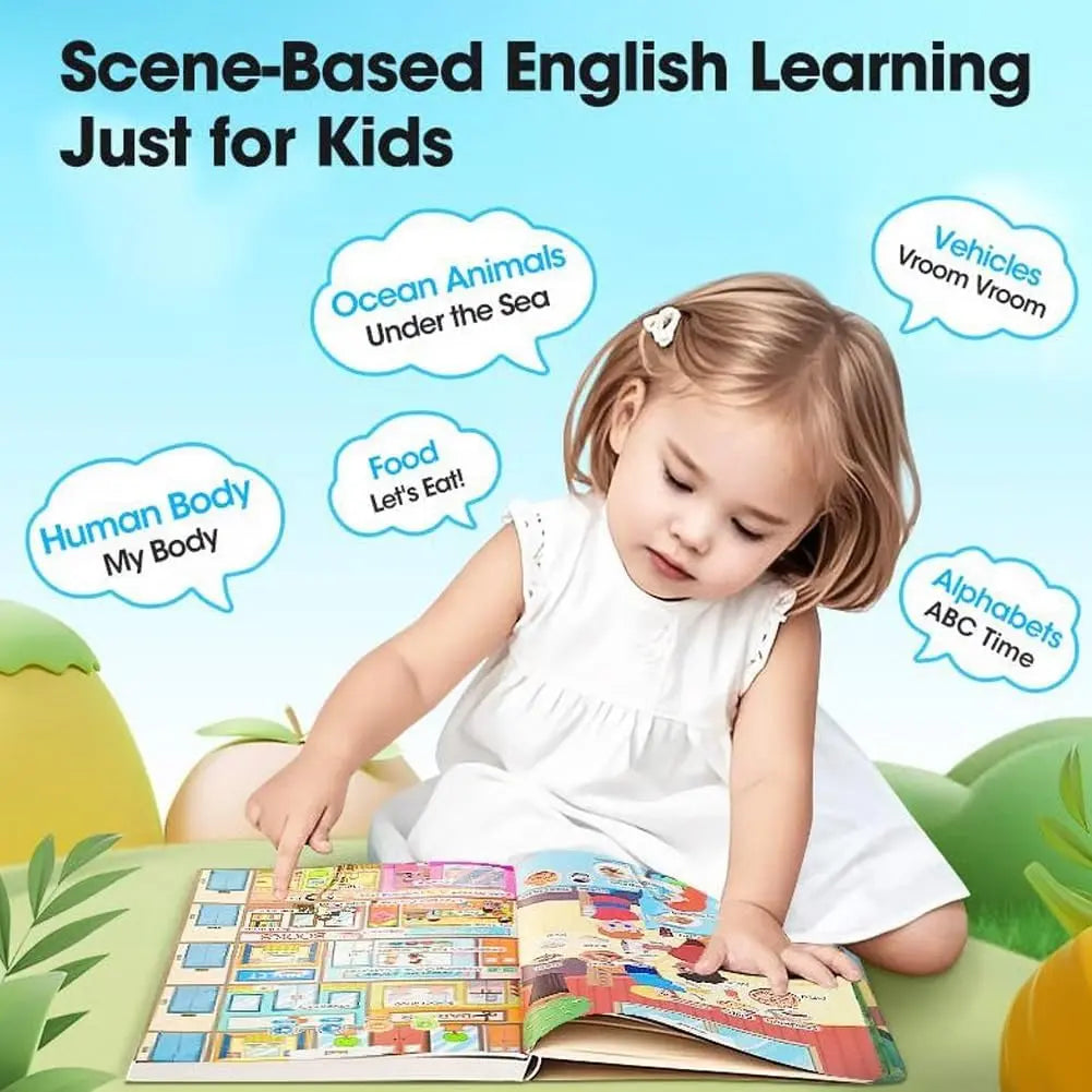 قارئ إلكتروني إنجليزي كبير باللون الأحمر [يعمل بالبطارية]
